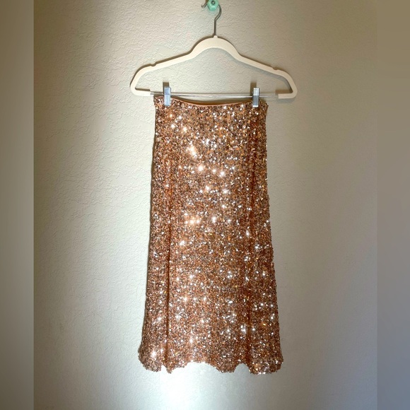 By Together Sequin Midi Skirt Holiday Skirt Party Skirt - Picture 3 of 4